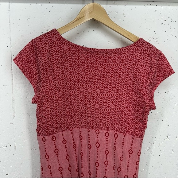 Athleta Women’s Size Medium Dhara Red Burnout Lined Dress - Picture 6 of 10